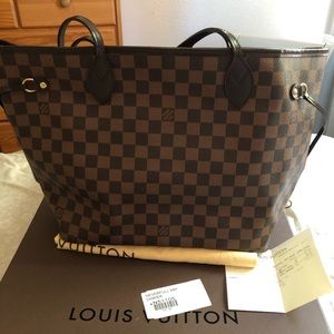 nwt lv damier ebene neverfull mm